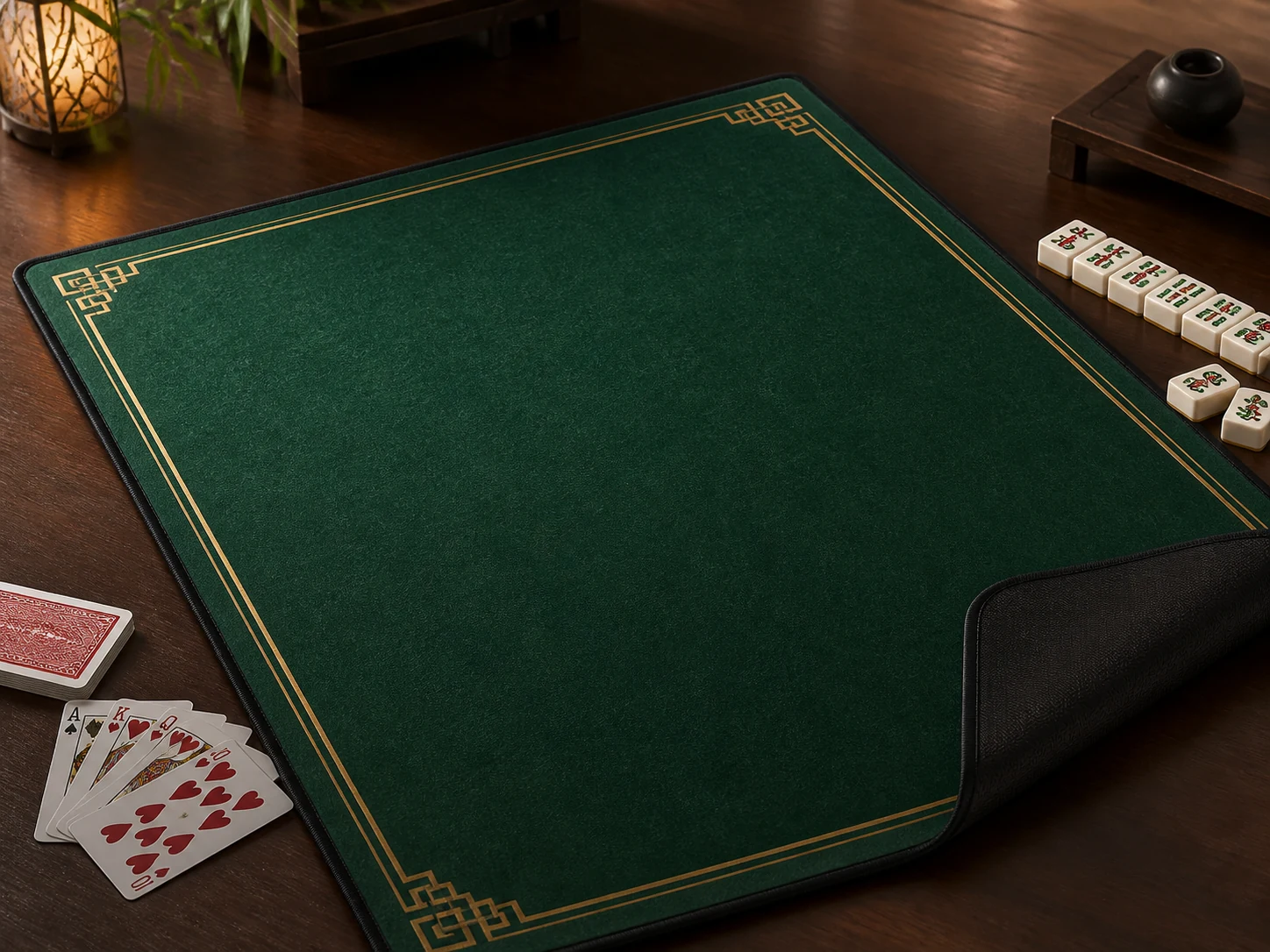 Custom mahjong mats and card game mats for tabletop brands