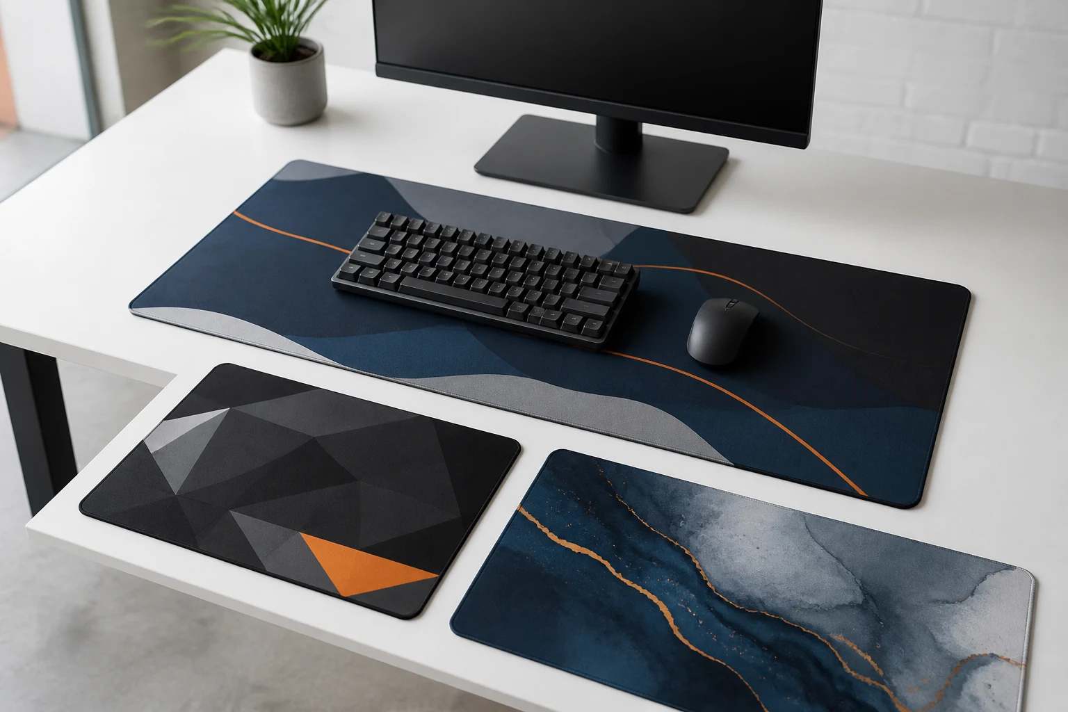 Large custom desk mats for keyboard workstations and wholesale OEM orders