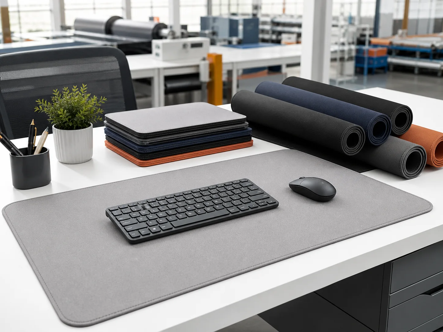 Custom desk mats for office brands, workspaces and e-commerce sellers