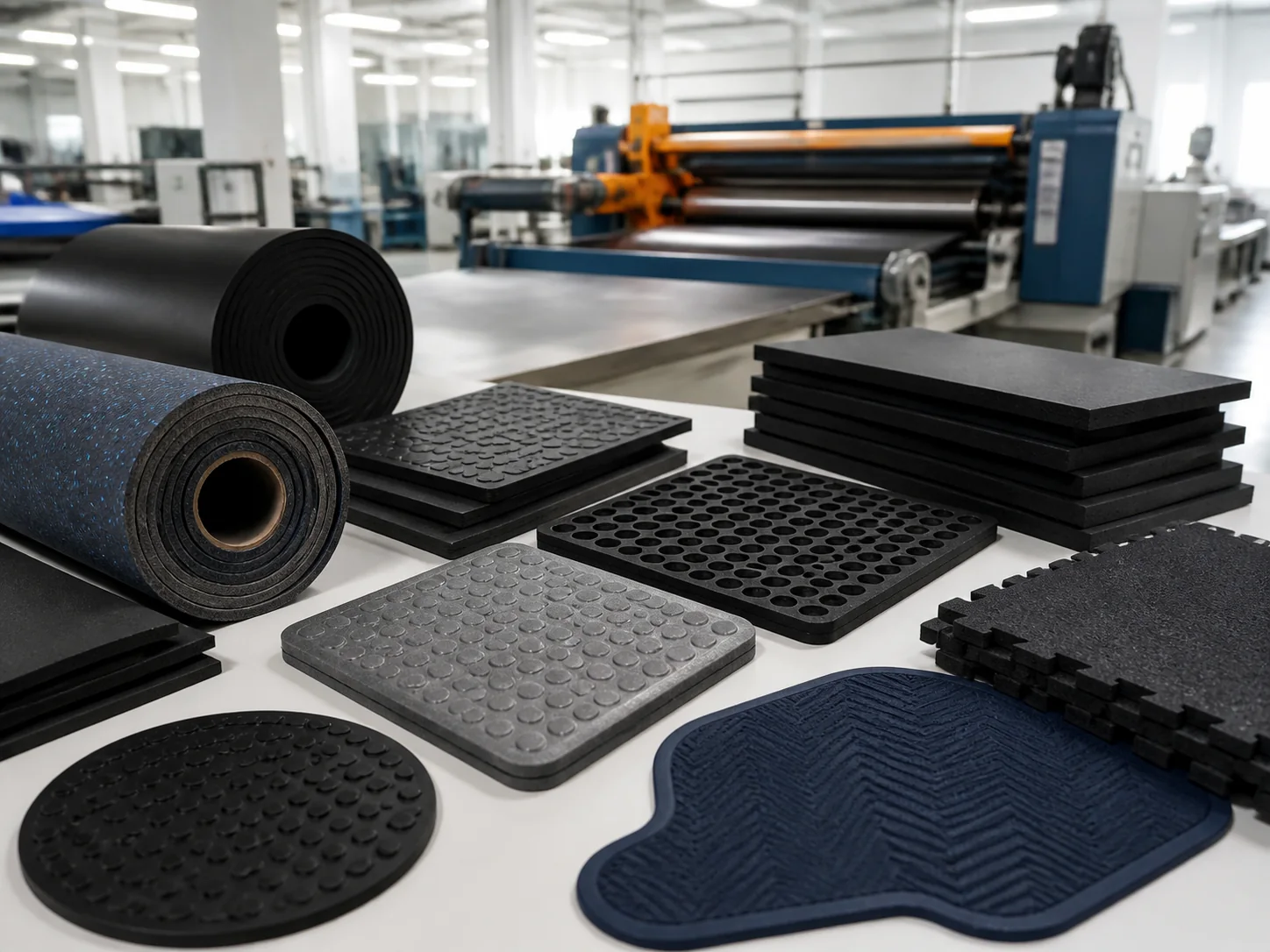Custom rubber mats for industrial, retail and wholesale applications