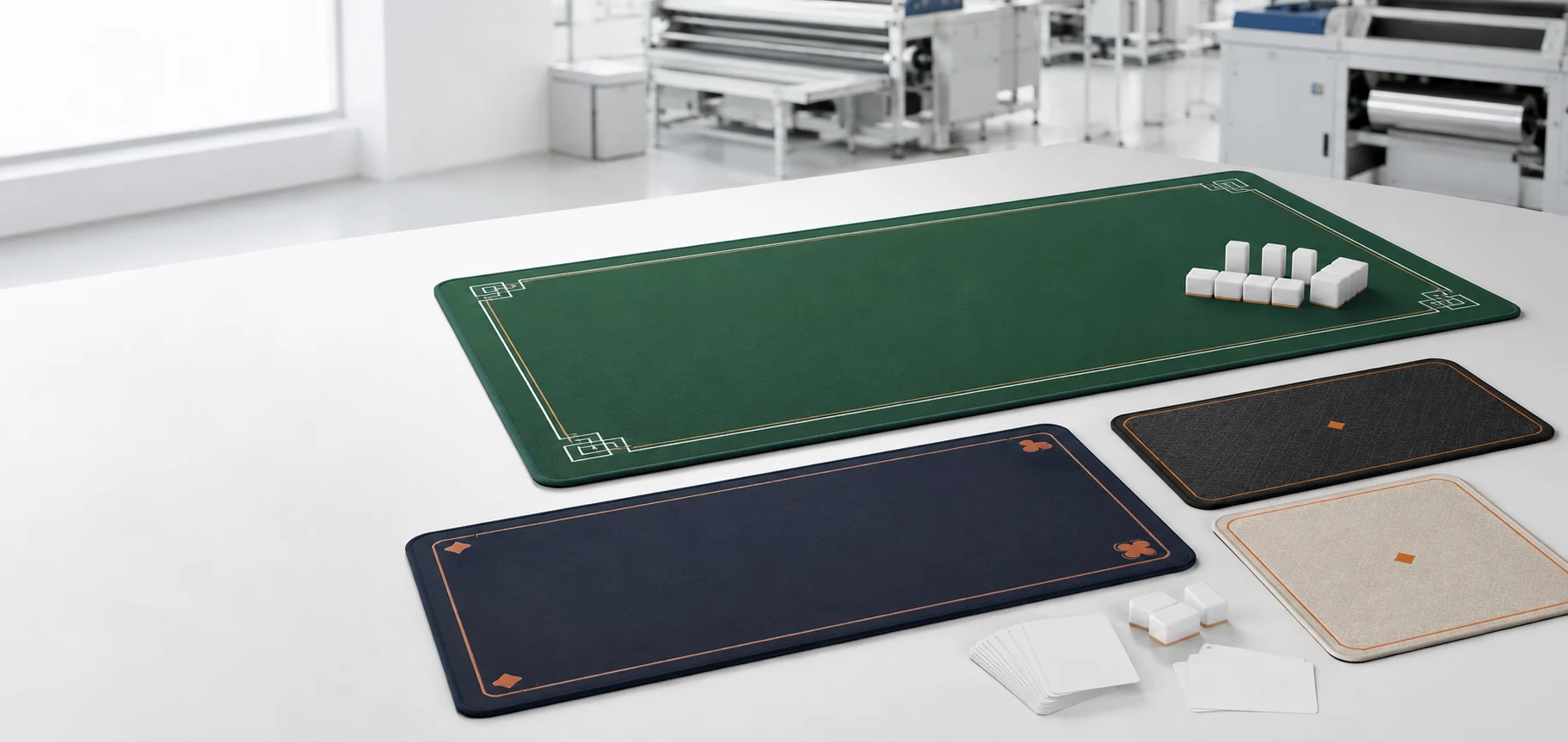 Custom mahjong mats and card game mats for OEM wholesale orders